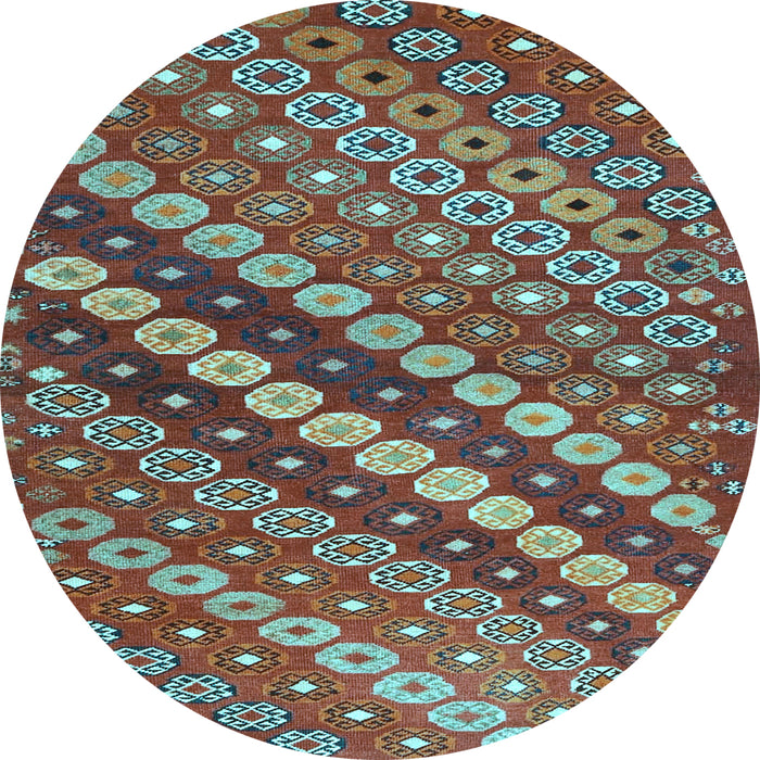 Round Machine Washable Abstract Light Blue Contemporary Rug, wshcon3016lblu