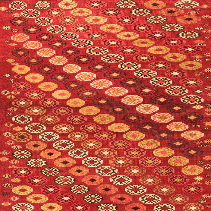 Round Machine Washable Abstract Orange Contemporary Area Rugs, wshcon3016org