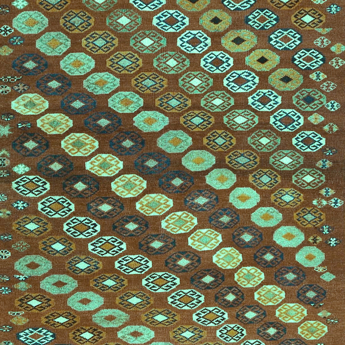 Machine Washable Abstract Turquoise Contemporary Area Rugs, wshcon3016turq