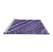 Sideview of Machine Washable Abstract Blue Contemporary Rug, wshcon3016blu