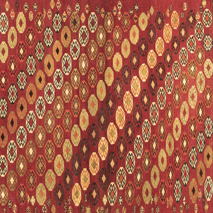 Square Machine Washable Abstract Brown Contemporary Rug, wshcon3016brn