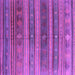 Square Machine Washable Southwestern Purple Country Area Rugs, wshcon3017pur