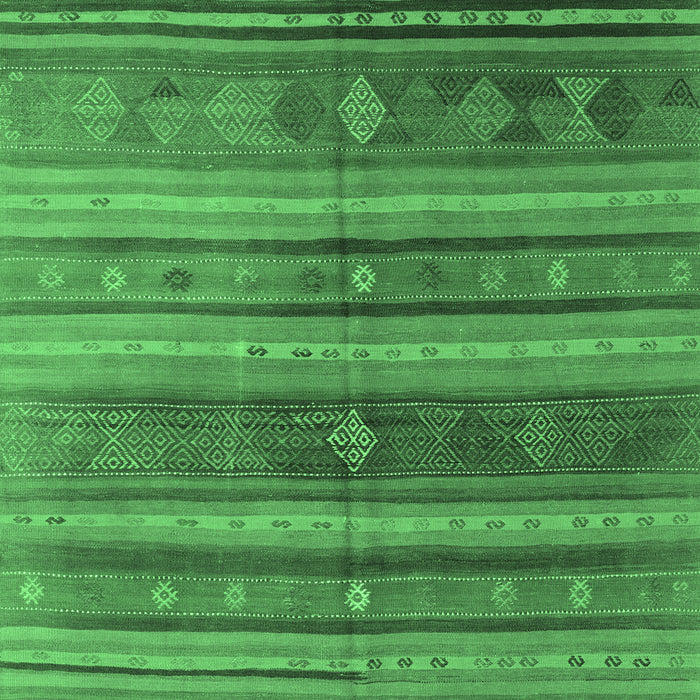 Machine Washable Southwestern Emerald Green Country Area Rugs, wshcon3017emgrn