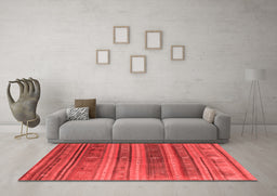 Country Red Washable Rugs