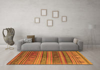 Machine Washable Southwestern Orange Country Rug, wshcon3017org