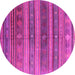 Round Southwestern Pink Country Rug, con3017pnk