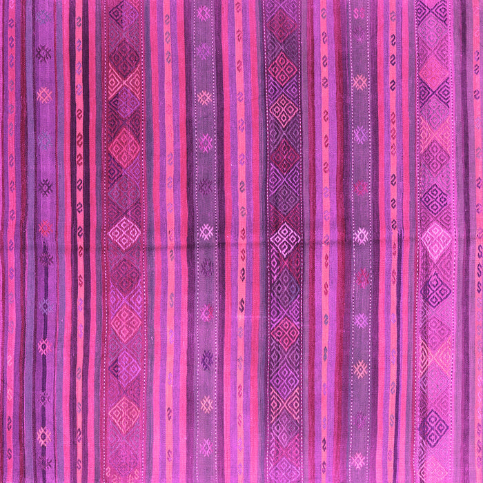 Square Machine Washable Southwestern Pink Country Rug, wshcon3017pnk