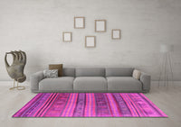 Machine Washable Southwestern Pink Country Rug, wshcon3017pnk