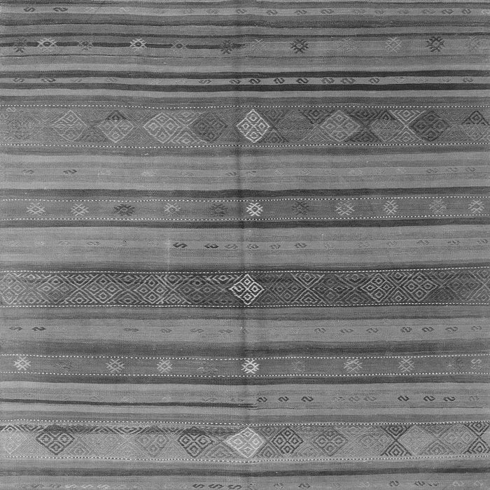 Round Machine Washable Southwestern Gray Country Rug, wshcon3017gry