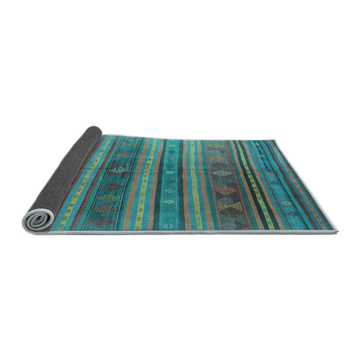Sideview of Southwestern Light Blue Country Rug, con3017lblu