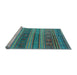 Sideview of Machine Washable Southwestern Light Blue Country Rug, wshcon3017lblu