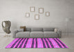 Machine Washable Oriental Purple Traditional Area Rugs in a Living Room, wshcon3018pur