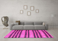 Machine Washable Oriental Pink Traditional Rug, wshcon3018pnk