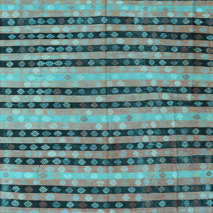 Square Oriental Light Blue Traditional Rug, con3018lblu