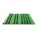 Sideview of Machine Washable Oriental Emerald Green Traditional Area Rugs, wshcon3018emgrn