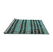 Sideview of Machine Washable Oriental Light Blue Traditional Rug, wshcon3018lblu