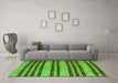 Machine Washable Oriental Green Traditional Area Rugs in a Living Room,, wshcon3018grn