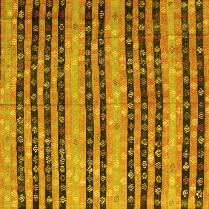 Square Oriental Yellow Traditional Rug, con3018yw