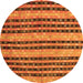 Square Oriental Orange Traditional Rug, con3018org