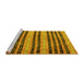 Sideview of Machine Washable Oriental Yellow Traditional Rug, wshcon3018yw