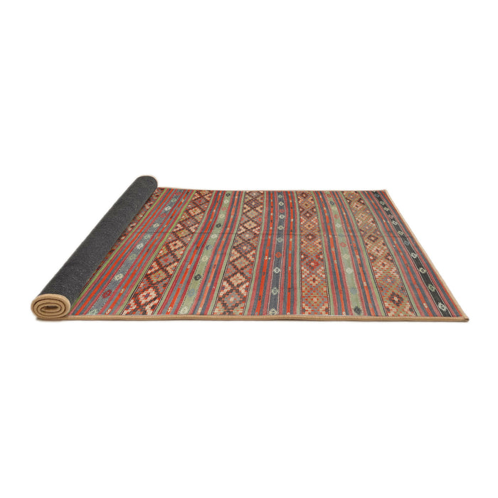 Thickness of Contemporary Camel Brown Oriental Rug, con3019