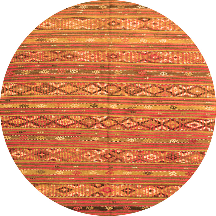 Machine Washable Oriental Orange Traditional Area Rugs, wshcon3019org