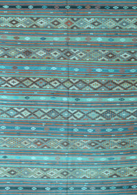 Oriental Light Blue Traditional Rug, con3019lblu