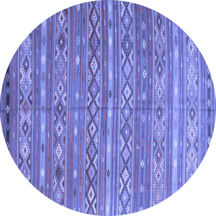 Round Machine Washable Oriental Blue Traditional Rug, wshcon3019blu
