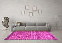 Machine Washable Oriental Pink Traditional Rug, wshcon3019pnk