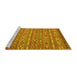 Sideview of Machine Washable Oriental Yellow Traditional Rug, wshcon3019yw