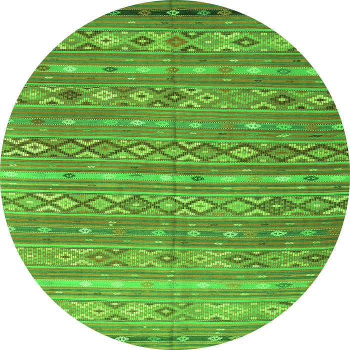 Square Oriental Green Traditional Rug, con3019grn