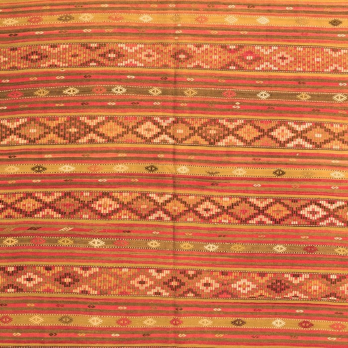 Serging Thickness of Machine Washable Oriental Orange Traditional Area Rugs, wshcon3019org