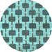 Round Machine Washable Abstract Light Blue Contemporary Rug, wshcon301lblu