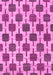 Machine Washable Abstract Pink Contemporary Rug, wshcon301pnk