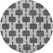 Machine Washable Abstract Gray Contemporary Rug, wshcon301gry