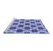 Sideview of Machine Washable Abstract Blue Contemporary Rug, wshcon301blu