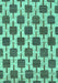 Machine Washable Abstract Turquoise Contemporary Area Rugs, wshcon301turq