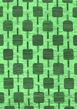 Abstract Emerald Green Contemporary Rug, con301emgrn