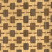 Square Machine Washable Abstract Brown Contemporary Rug, wshcon301brn