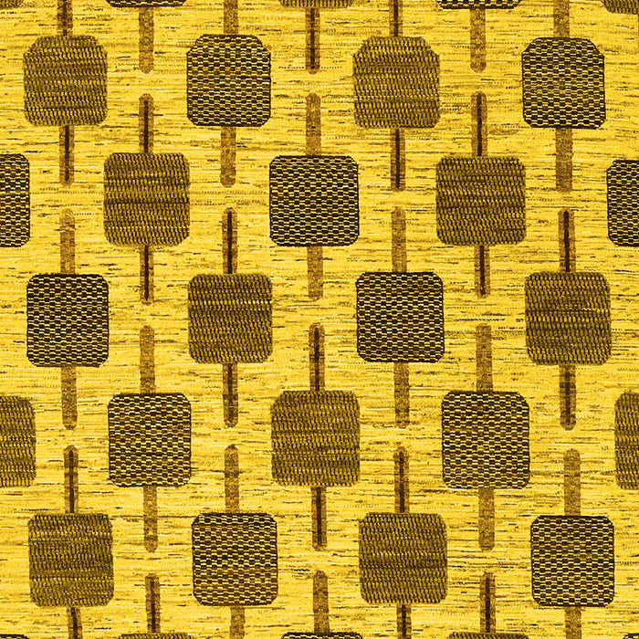 Machine Washable Abstract Yellow Contemporary Rug, wshcon301yw