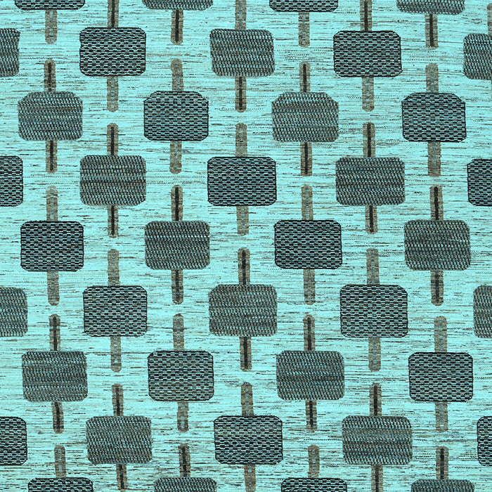 Square Abstract Light Blue Contemporary Rug, con301lblu