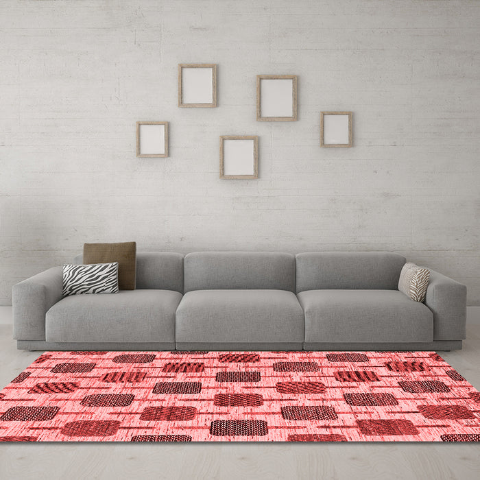 Contemporary Red Washable Rugs