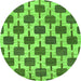 Machine Washable Abstract Green Contemporary Area Rugs, wshcon301grn