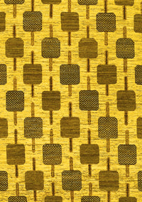 Abstract Yellow Contemporary Rug, con301yw