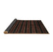 Thickness of Contemporary Black Brown Modern Rug, con302