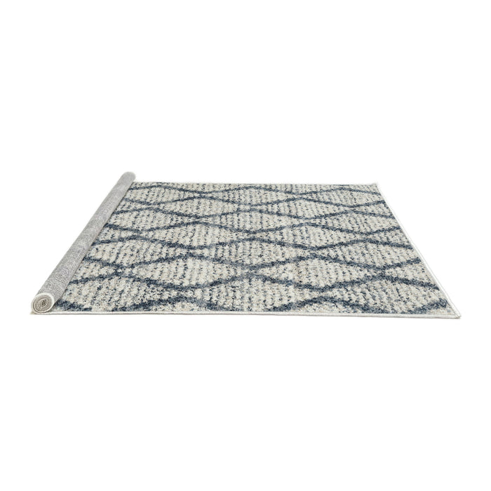 Serging Thickness of Machine Washable Contemporary Silver Gray Rug, wshcon3020