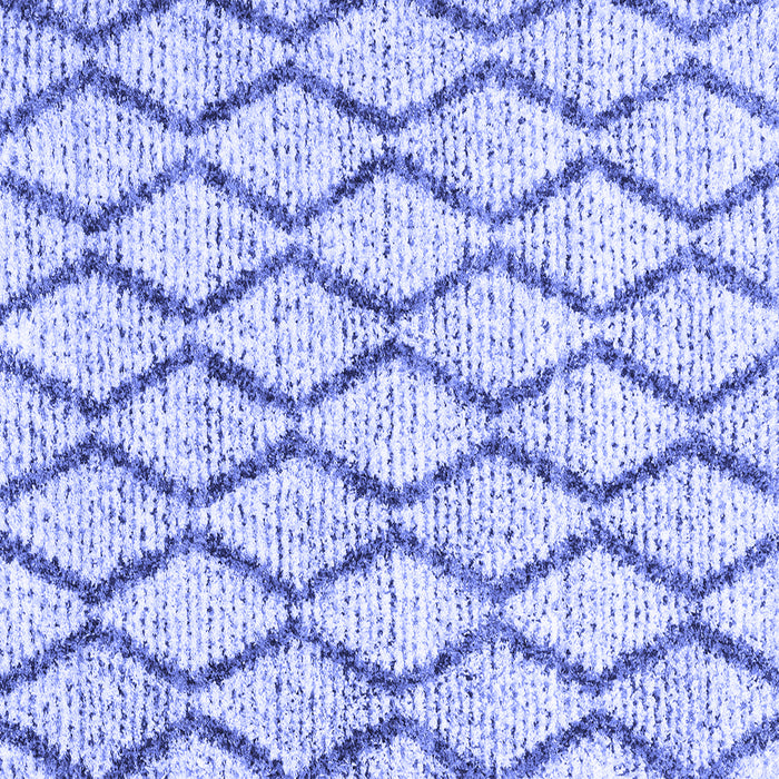 Square Machine Washable Trellis Blue Modern Rug, wshcon3020blu