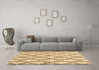 Machine Washable Trellis Brown Modern Rug, wshcon3020brn