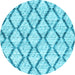 Round Trellis Light Blue Modern Rug, con3020lblu