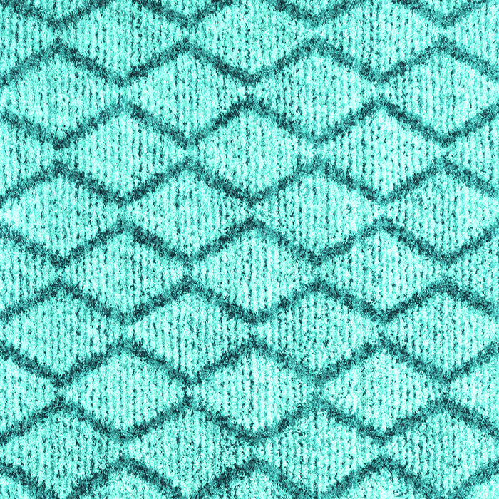 Square Machine Washable Trellis Turquoise Modern Area Rugs, wshcon3020turq